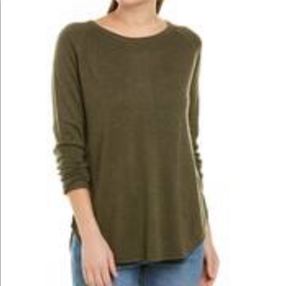 BRANDY Melville Long Sleeve Olive Tee One Size